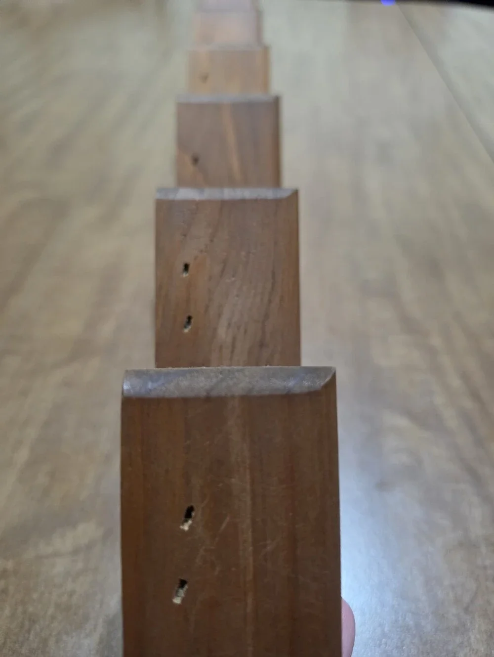 Vtg Wood Stair Step Trinket Wall Shelf Peg Staircase Cottagecore 18